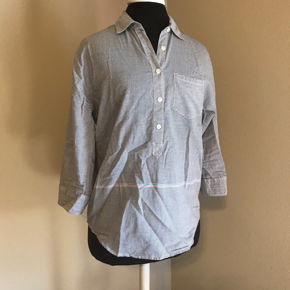 J. Crew Striped Collared Shirt 💜